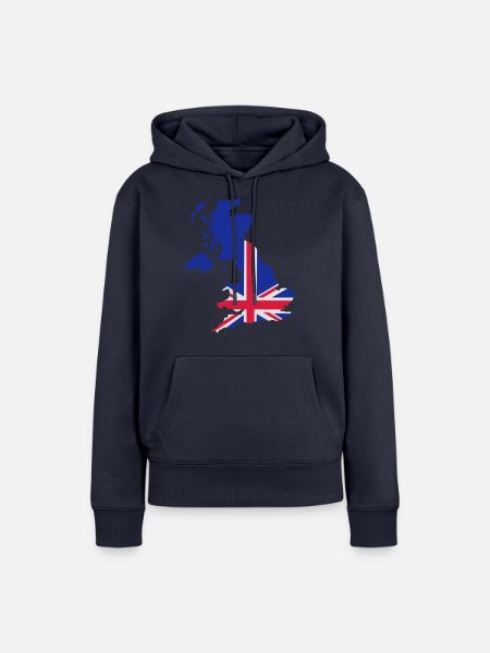 Großbritannien - Frauen Premium Bio Hoodie - Navy