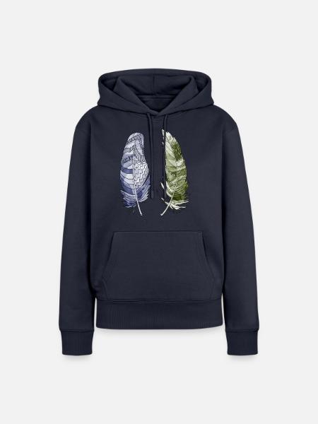 Feder - Frauen Premium Bio Hoodie - Navy