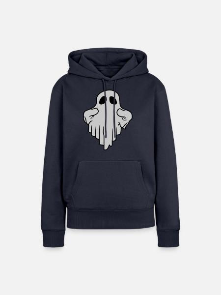 Lustiger schwebender Geist Comic - Frauen Premium Bio Hoodie - Navy