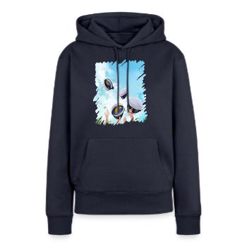 Abschlussfeier 2024 Abiturfeier - Frauen Premium Bio Hoodie - Navy - Vorne - Julia (174cm)