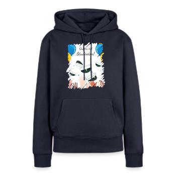 Abschlussfeier 2024 Abiturfeier - Frauen Premium Bio Hoodie - Navy - Vorne - Julia (174cm)