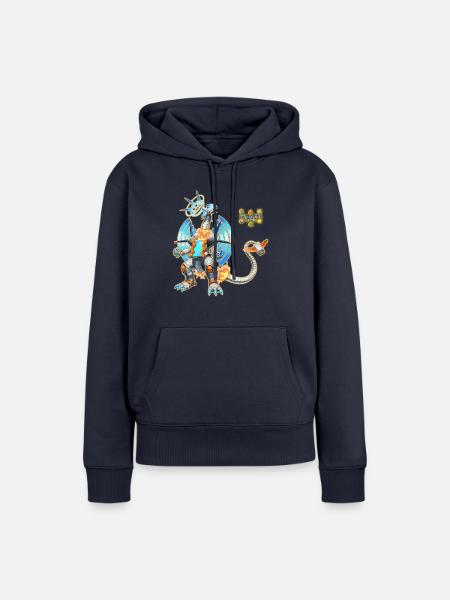 Wi-Fi Drache - Frauen Premium Bio Hoodie - Navy
