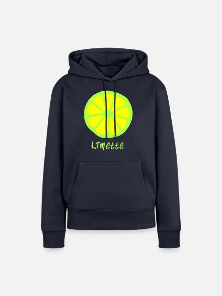 Limette - Frauen Premium Bio Hoodie - Navy