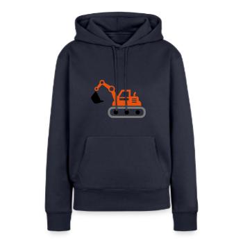 Idée cadeau pelle pour enfants et adultes - Sweat à capuche Premium bio Femme - bleu marine - Devant - Julia (174cm)