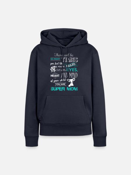 Super Mutter Design - Frauen Premium Bio Hoodie - Navy