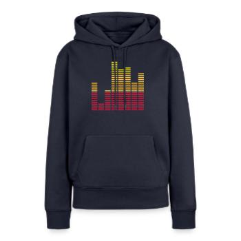 Equalizer - Sweat à capuche Premium bio Femme - bleu marine - Devant - Julia (174cm)