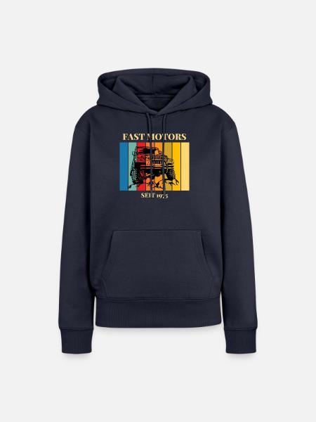 Fast Motors - Frauen Premium Bio Hoodie - Navy