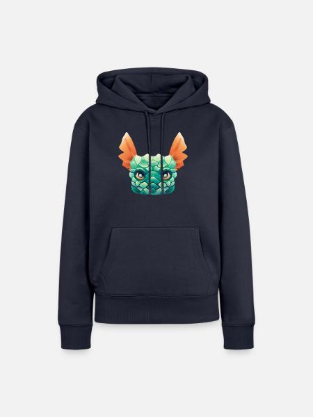 Drachenkopf - Frauen Premium Bio Hoodie - Navy