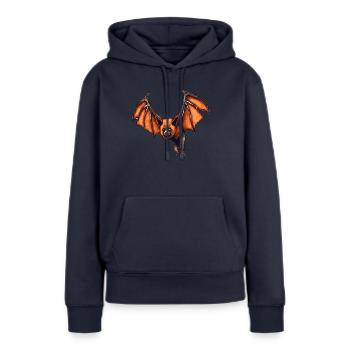 Flying fox dans de vieux graphismes rétro 16 bits - Sweat à capuche Premium bio Femme - bleu marine - Devant - Julia (174cm)