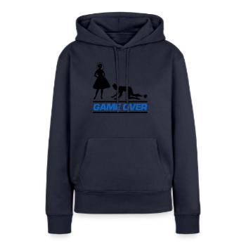 ehepaar game over - Frauen Premium Bio Hoodie - Navy - Vorne - Julia (174cm)