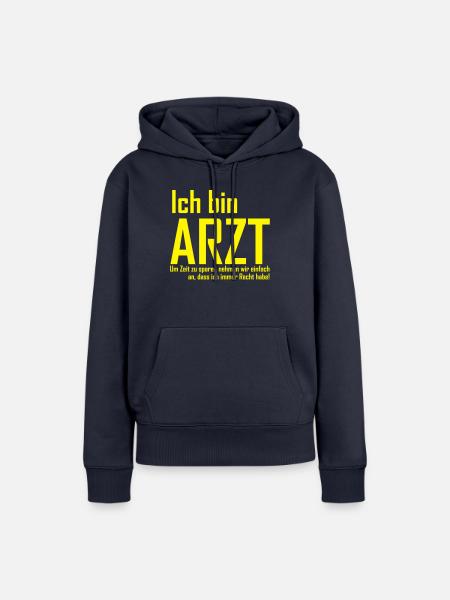 ich bin arzt - Frauen Premium Bio Hoodie - Navy