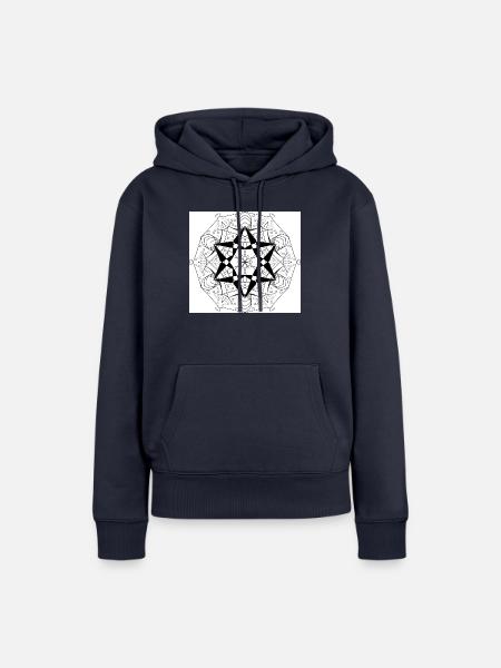 Mandala1 - Frauen Premium Bio Hoodie - Navy