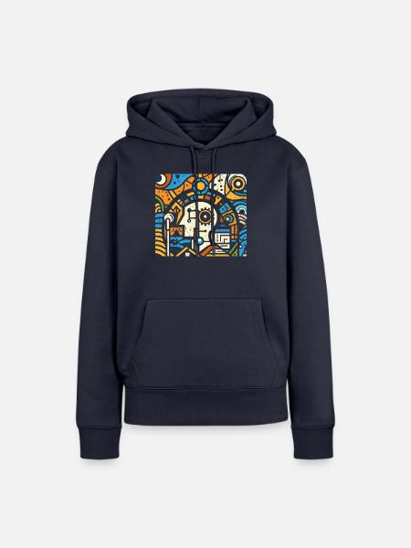 Cooles Techniker Kunst Geschenk - Frauen Premium Bio Hoodie - Navy