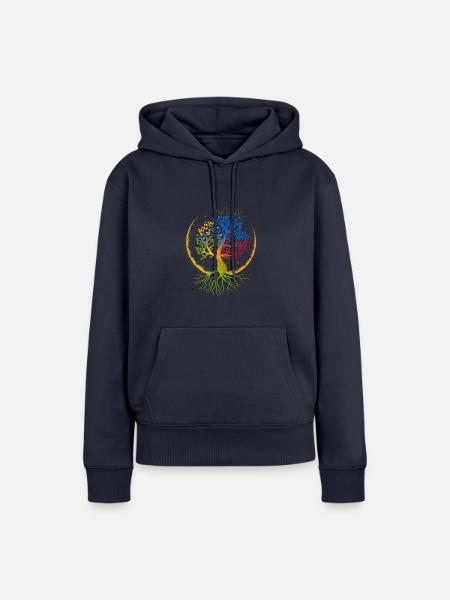 Lebensbaum - Frauen Premium Bio Hoodie - Navy
