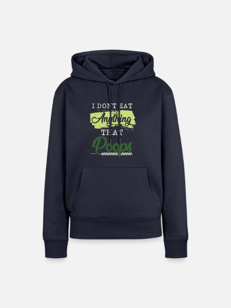 vegan spruch lustig - Frauen Premium Bio Hoodie - Navy