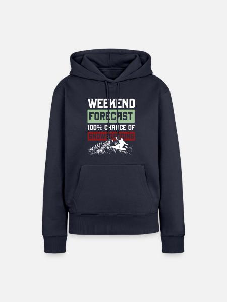 snowboarding wochenende - Frauen Premium Bio Hoodie - Navy