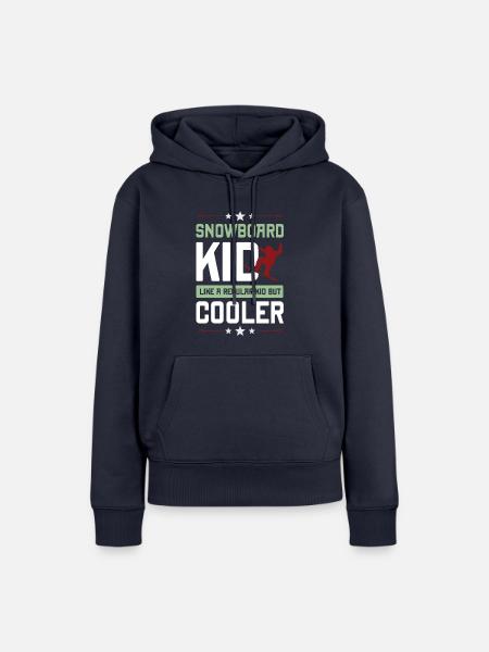 snowboard junge - Frauen Premium Bio Hoodie - Navy