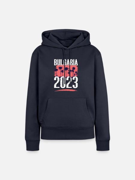 Bulgarien 2023 - Frauen Premium Bio Hoodie - Navy