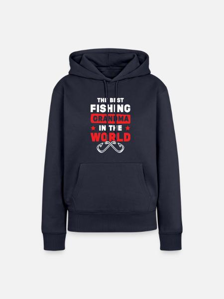 fischer großmutter - Frauen Premium Bio Hoodie - Navy