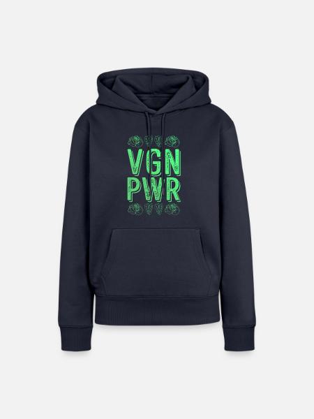 vegan power - Frauen Premium Bio Hoodie - Navy