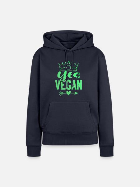 ja vegan - Frauen Premium Bio Hoodie - Navy