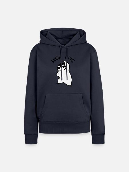 High Five - Penguin - Frauen Premium Bio Hoodie - Navy