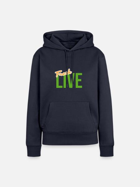 Fresh live - Frauen Premium Bio Hoodie - Navy