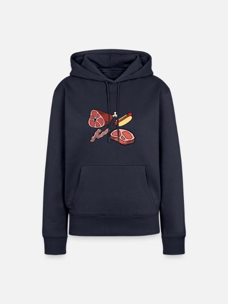 Fleisch - Frauen Premium Bio Hoodie - Navy
