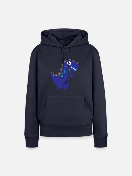 Dinosaurier T-Rex - Frauen Premium Bio Hoodie - Navy