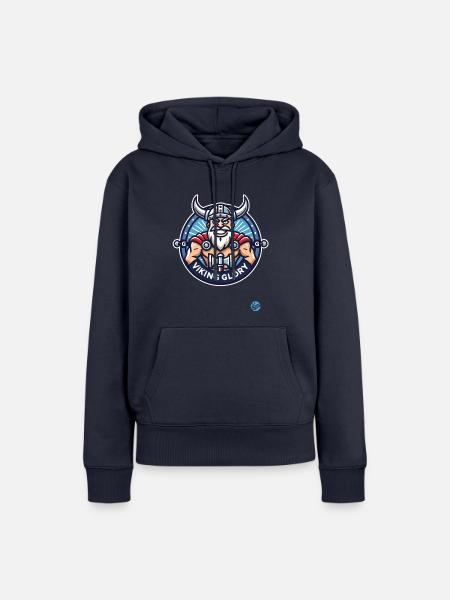 Wikinger-Ruhm - Frauen Premium Bio Hoodie - Navy