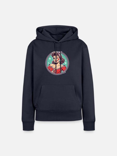 Die gute Retro Hausfrau - Frauen Premium Bio Hoodie - Navy