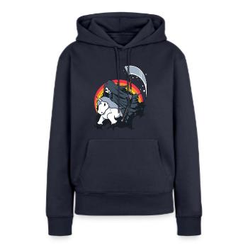 la mort de la mort licorne Sense cadeau drôle - Sweat à capuche Premium bio Femme - bleu marine - Devant - Julia (174cm)