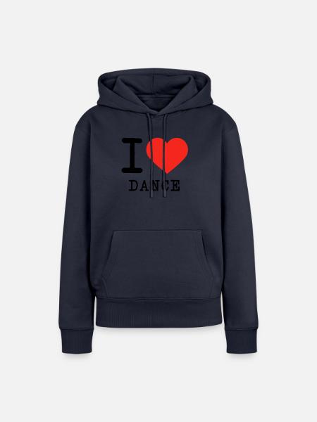 I love Dance - Frauen Premium Bio Hoodie - Navy