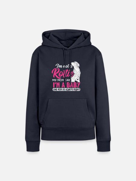 Shirt als Geschenk für Rottweiler Mama - Frauen Premium Bio Hoodie - Navy