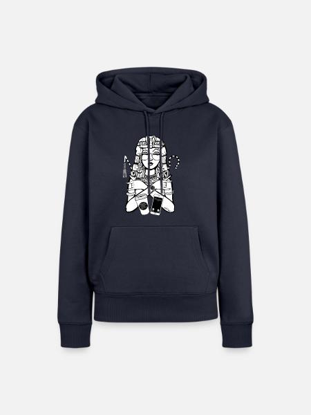 Cleopatra CEO - Frauen Premium Bio Hoodie - Navy