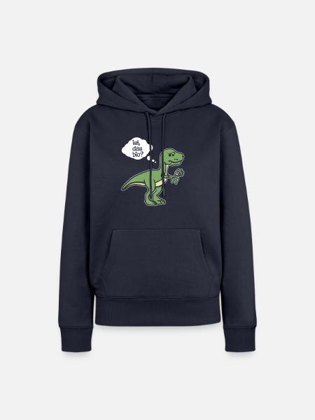Ist das Bio? Dino - Vegan - Dinosaurier - Frauen Premium Bio Hoodie - Navy