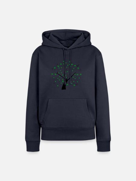Der wundervolle Baum - Frauen Premium Bio Hoodie - Navy
