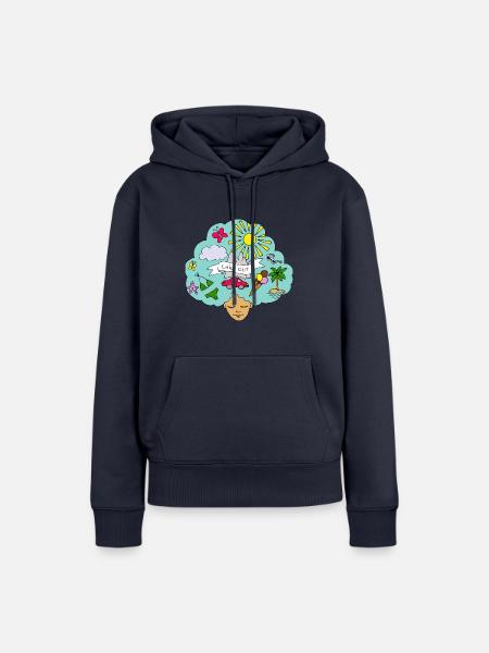 Der Sommer ist da! - Frauen Premium Bio Hoodie - Navy