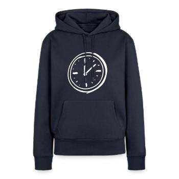 Pointer clock - Women’s Premium Organic Hoodie - navy - Front - Julia (174cm)