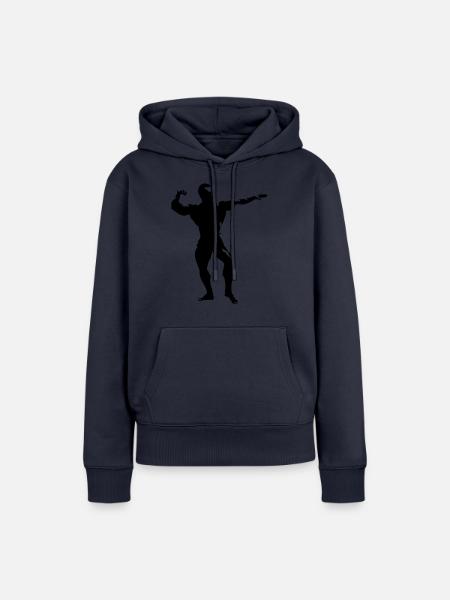 bodybuilding_4 - Frauen Premium Bio Hoodie - Navy
