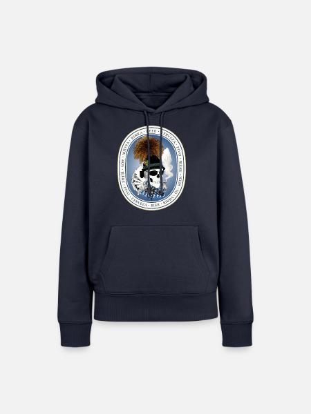 Bayern-skull - Frauen Premium Bio Hoodie - Navy