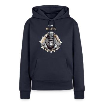 Die wahre Mafia - Frauen Premium Bio Hoodie - Navy - Vorne - Julia (174cm)