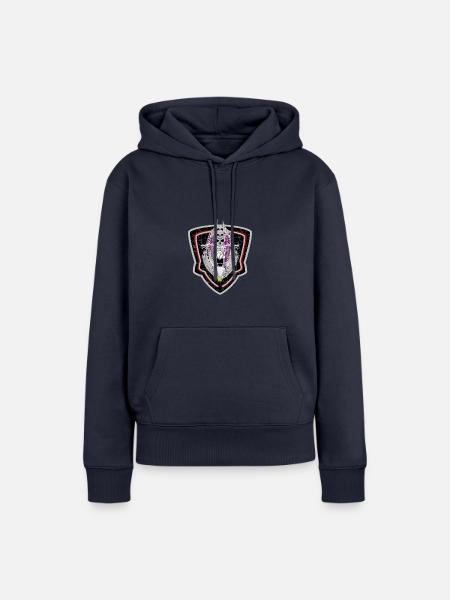 Moto Schädel 3 - Frauen Premium Bio Hoodie - Navy