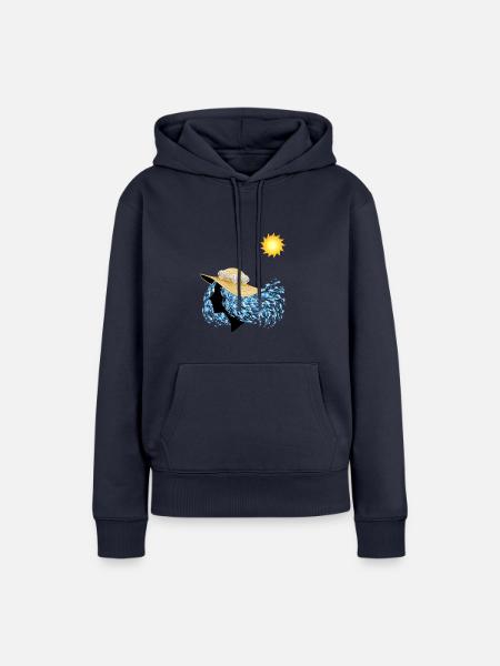Sommer Laune - Frauen Premium Bio Hoodie - Navy