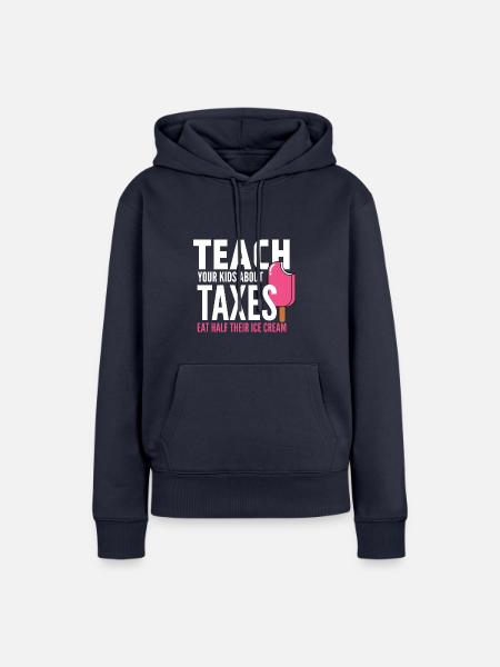 Steuern - Eiscreme - Hälfte - Beibringen - Frauen Premium Bio Hoodie - Navy
