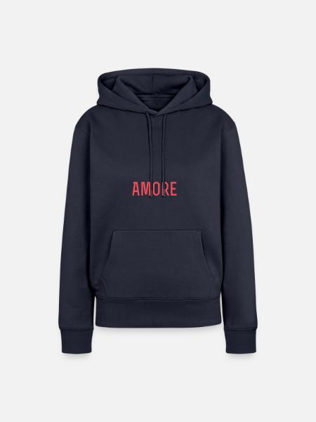 Amore Statement shirt - Frauen Premium Bio Hoodie - Navy