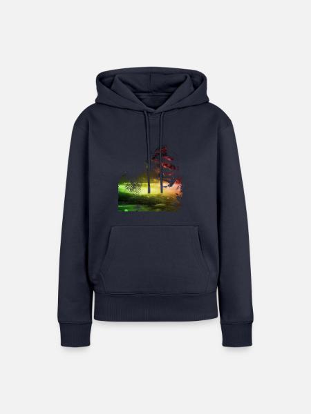 gorilla galaxy - Frauen Premium Bio Hoodie - Navy