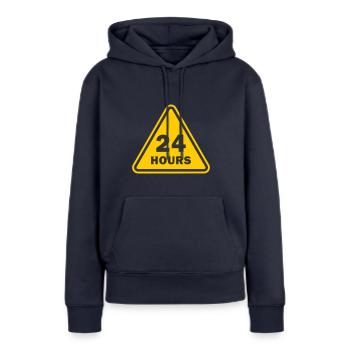 24 Stunden Service 24/7 - Frauen Premium Bio Hoodie - Navy - Vorne - Julia (174cm)