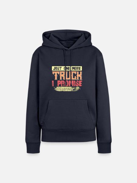 trucker cooler spruch - Frauen Premium Bio Hoodie - Navy