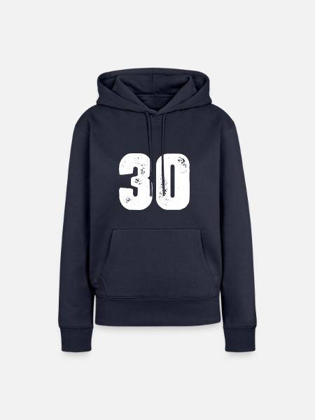 30 Zahl Trikot - Frauen Premium Bio Hoodie - Navy
